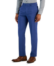 Perry Ellis Portfolio Mens Slim fit Dress Pants 34 / 34 Blue Check
