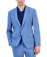 HUGO BOSS Mens Modern-Fit Light Blue Suit Jacket 46R Wool Sport Coat
