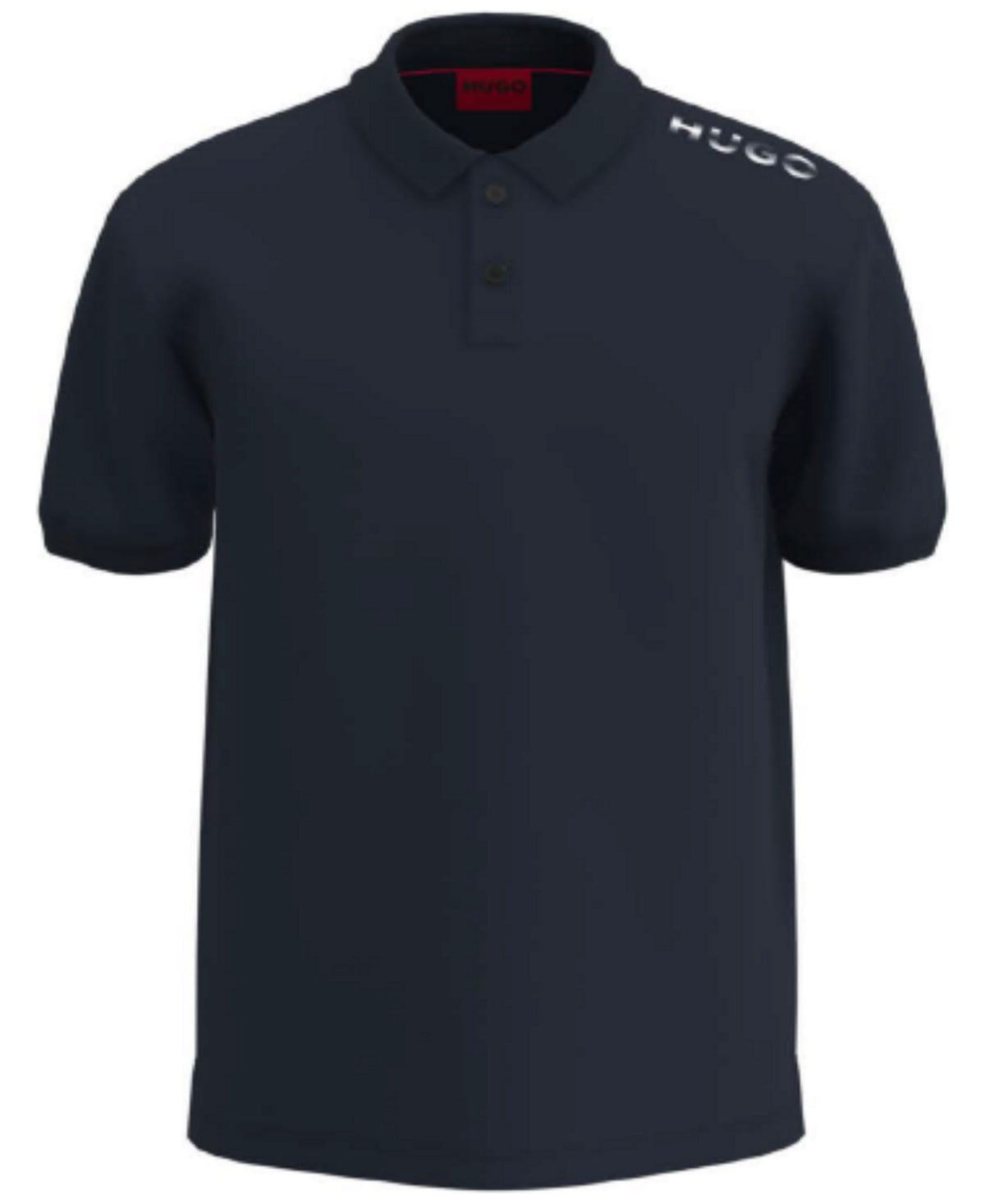 Hugo by Hugo Boss Men's Detazos Regular Fit Logo Print Polo Shirt Blue Small