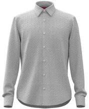 Hugo by Hugo Boss Men's Ermo Slim Fit Ditsy Button Down Shirt White Large