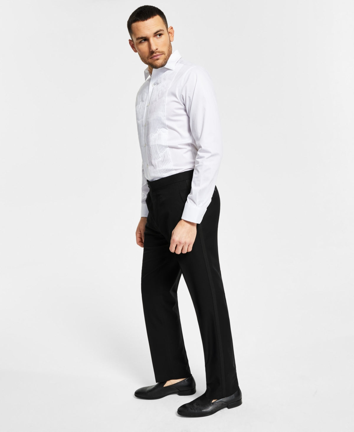 Alfani Mens Classic fit Tuxedo Pants 33 / 30 Black Solid