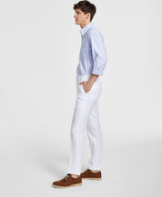 Tommy Hilfiger Mens Modern fit Dress Pants 40 / 32 White Plaid Stretch