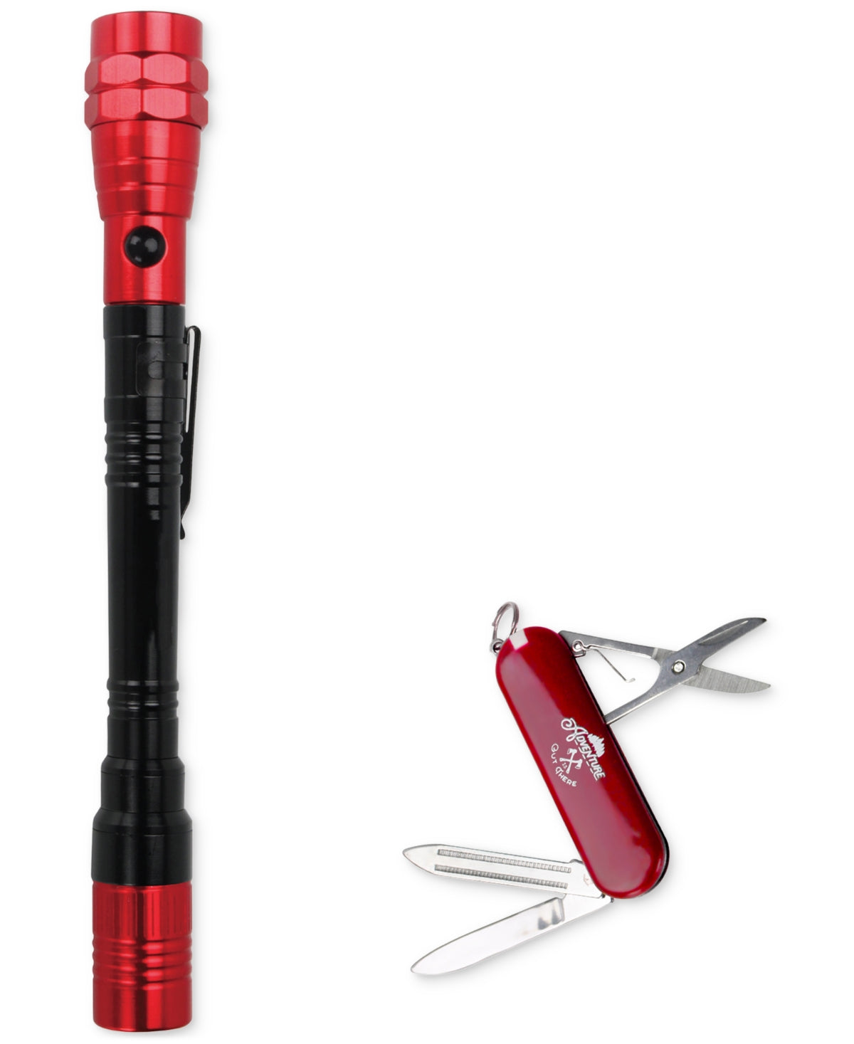 Adventure Mens 4 in 1 Flashlight Medium Red