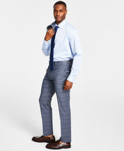 Calvin Klein Men's Slim-Fit Wool Stretch Suit Pants Grey Blue 38 x 30