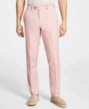 Bar III Men’s Suit Pants Slim Fit Sharkskin Pink 33 x 30
