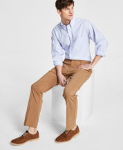 Tommy Hilfiger Mens Modern fit Dress Pants 40 / 30 Brown Solid Stretch