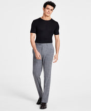 Calvin Klein Mens Slim-Fit Grey Plaid Dress Pants 34 x 29