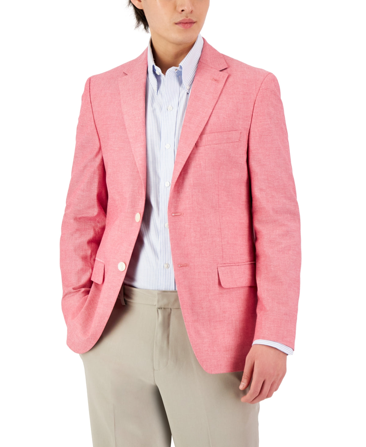 Tommy Hilfiger Men's Modern Fit Cotton Sport Coat Rose Red 36R