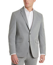 Kenneth Cole Mens Slim fit Suit Jacket Blazer 38 S Light Grey Solid