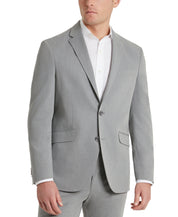 Kenneth Cole Mens Slim fit Suit Jacket Blazer 40 R Light Grey Solid Stretch
