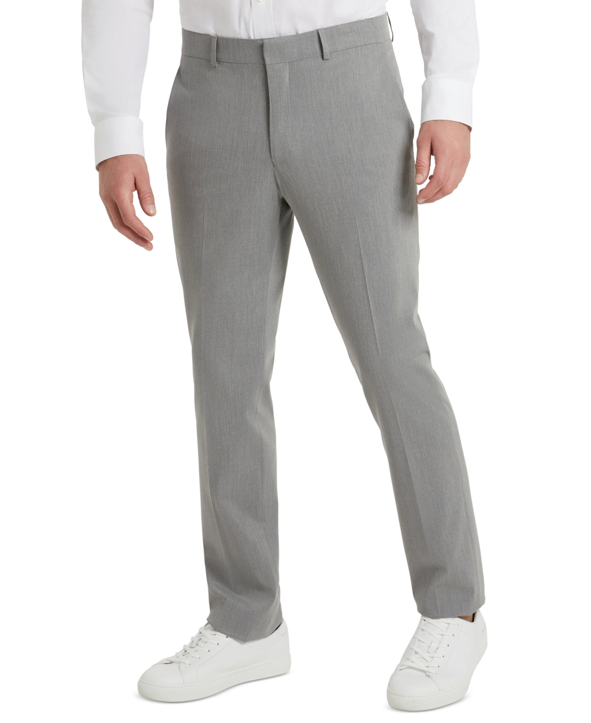 Kenneth Cole Reaction Mens Regular fit Dress Pants 32 / 30 Grey Solid