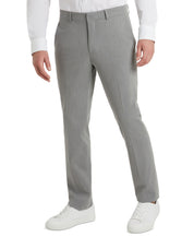 Kenneth Cole Mens Slim fit Dress Pants 36 / 30 Light Grey Solid Stretch