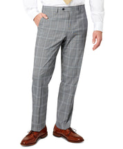 Sean John Mens Classic-Fit Patterned Suit Pants Grey Blue 36 x 34
