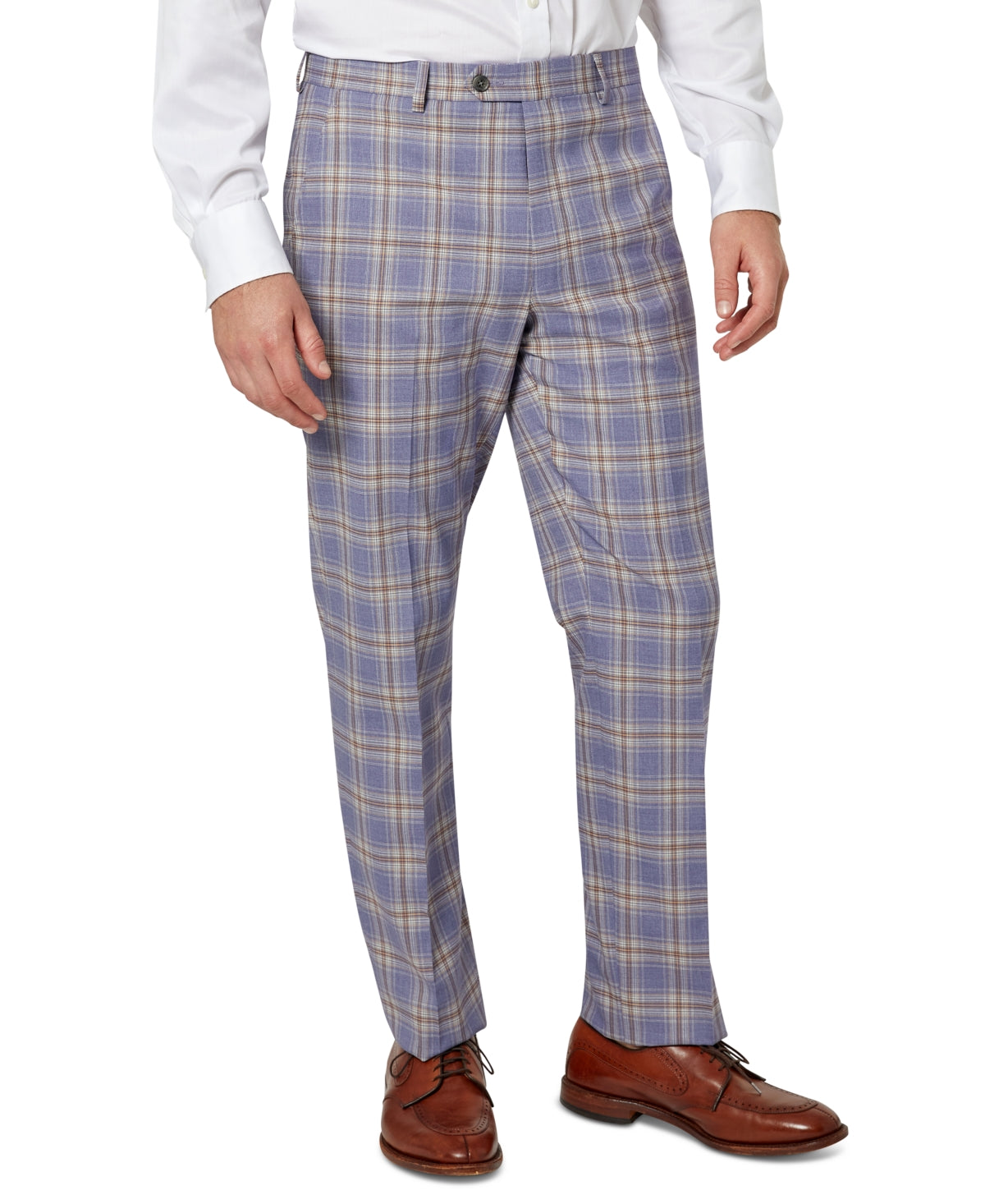Sean John Mens Classic-Fit Patterned Suit Pants Purple 38 x 34