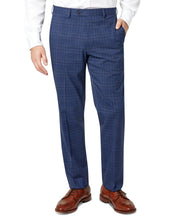 Sean John Men's Classic Fit Patterned Suit Pants Blue Plaid 42 x 32