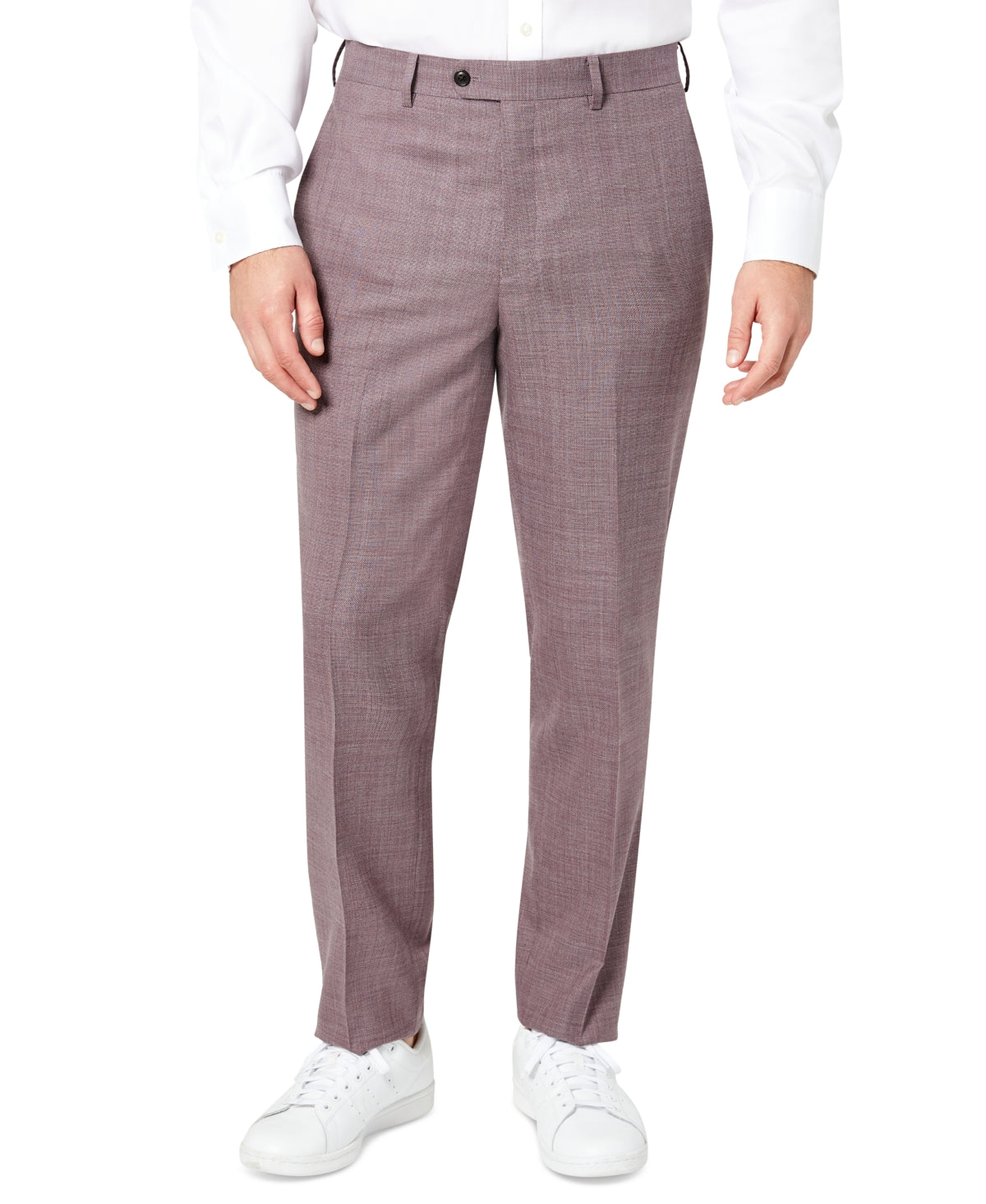 Tallia Men's Slim Fit Berry Stripe Wool Suit Dress Pants Berry 32 x 32