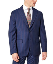 Tallia Men's Slim Fit Wool Suit Jacket Blue Red 36S