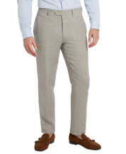 Tallia Mens Slim Fit PantsTan Houndstooth 38 x 32
