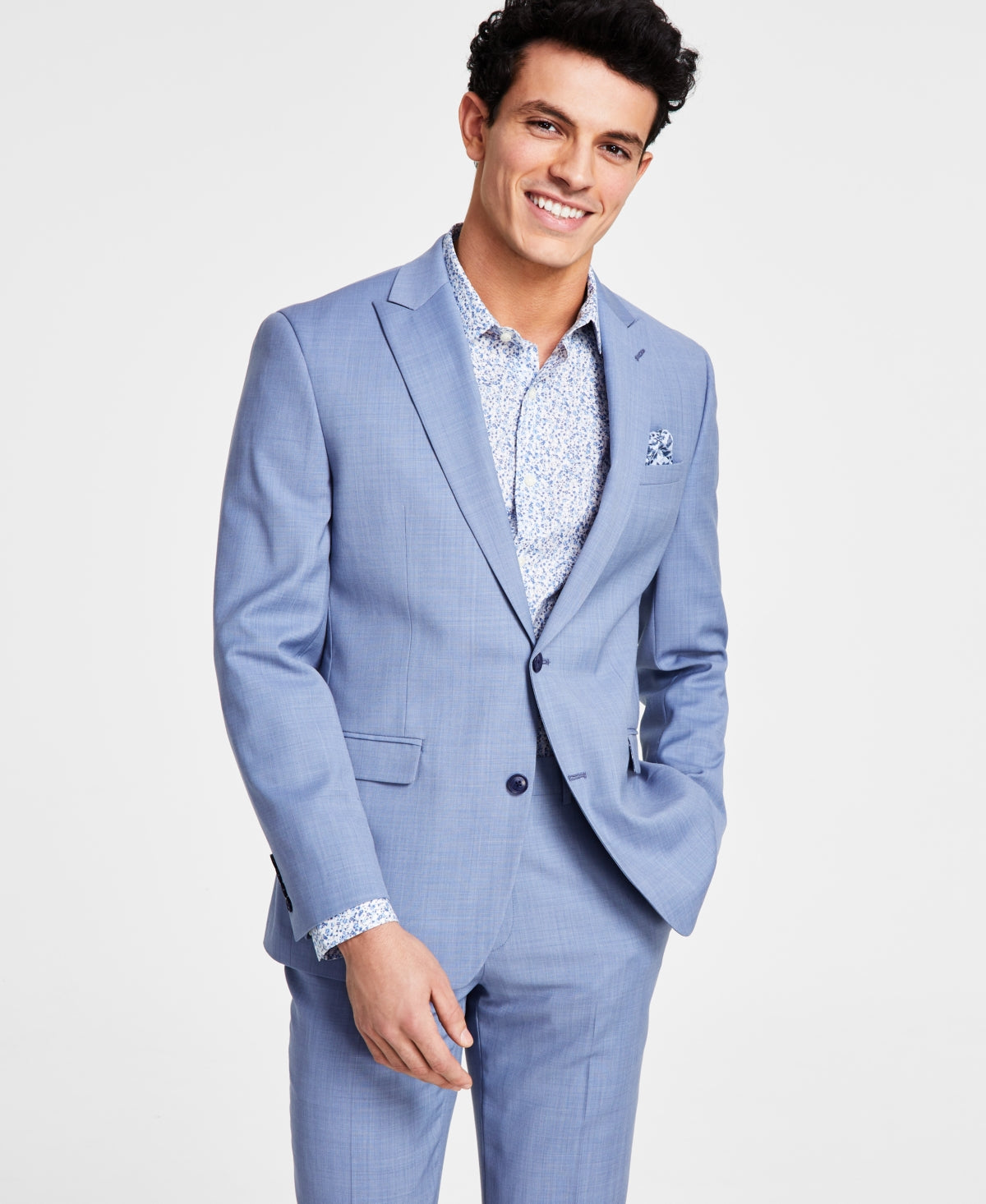 Bar Iii Mens Slim fit Suit Jacket Blazer 38 S Blue