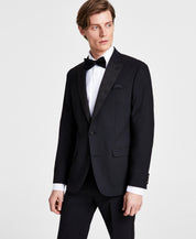 Bar Iii Mens Slim fit Wool Tuxedo Jacket Blazer 40 R Black Solid