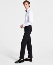 Bar Iii Mens Slim fit Dress Pants 30 / 30 Black Solid Wool