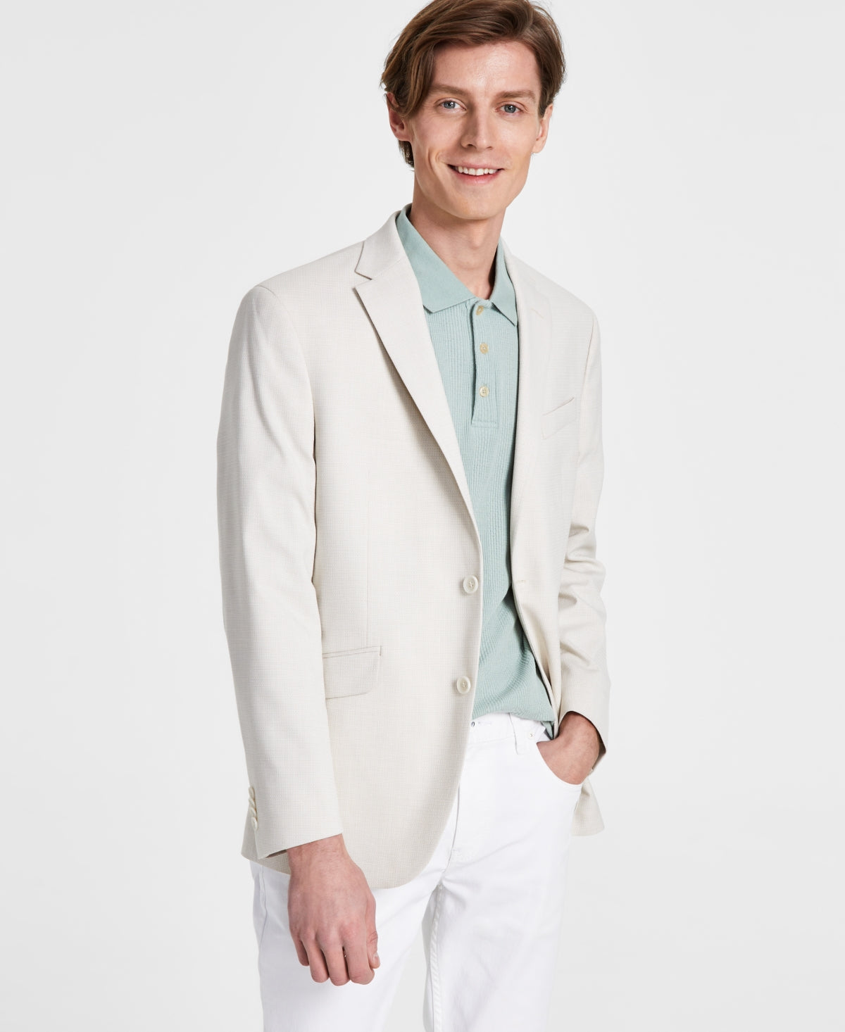 Kenneth Cole Reaction Men's White Slim fit Sport Coat  Size 38 R/M37.5