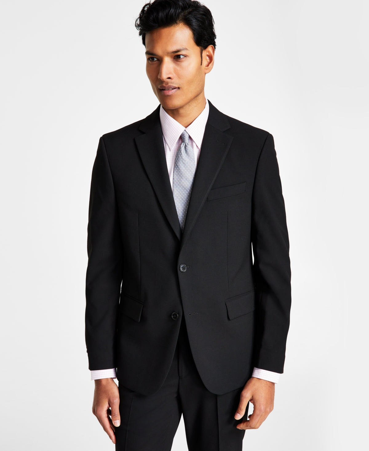 Ben Sherman Men's Skinny Fit Stretch Suit Jacket Black Solid 42R