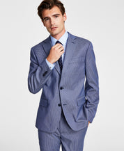 Ben Sherman Men's Skinny Fit Stretch Suit Jacket Sport Coat 40R Blue Check