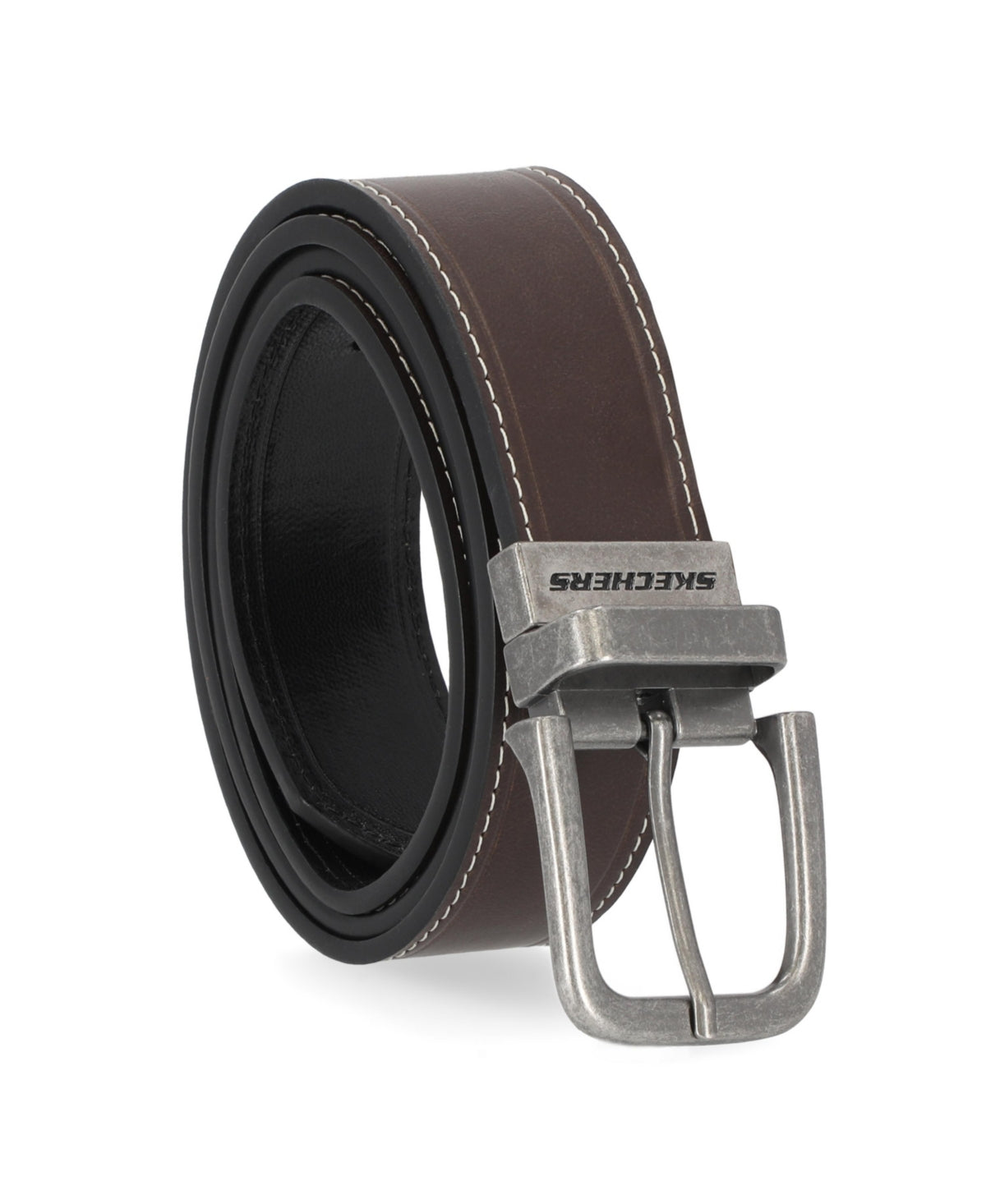 Skechers Mens 38mm Oil Tanned Leather Reversible Belt Brown Size 36