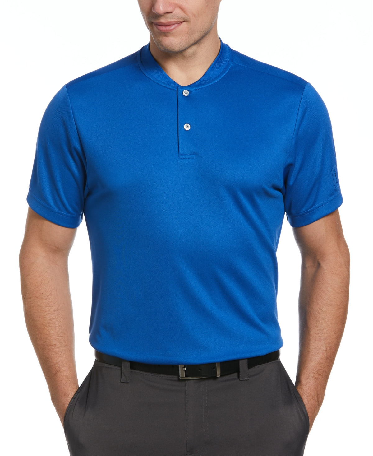 Pga Tour Men's Edge Collar Polo Shirt  Nautical Blue XL