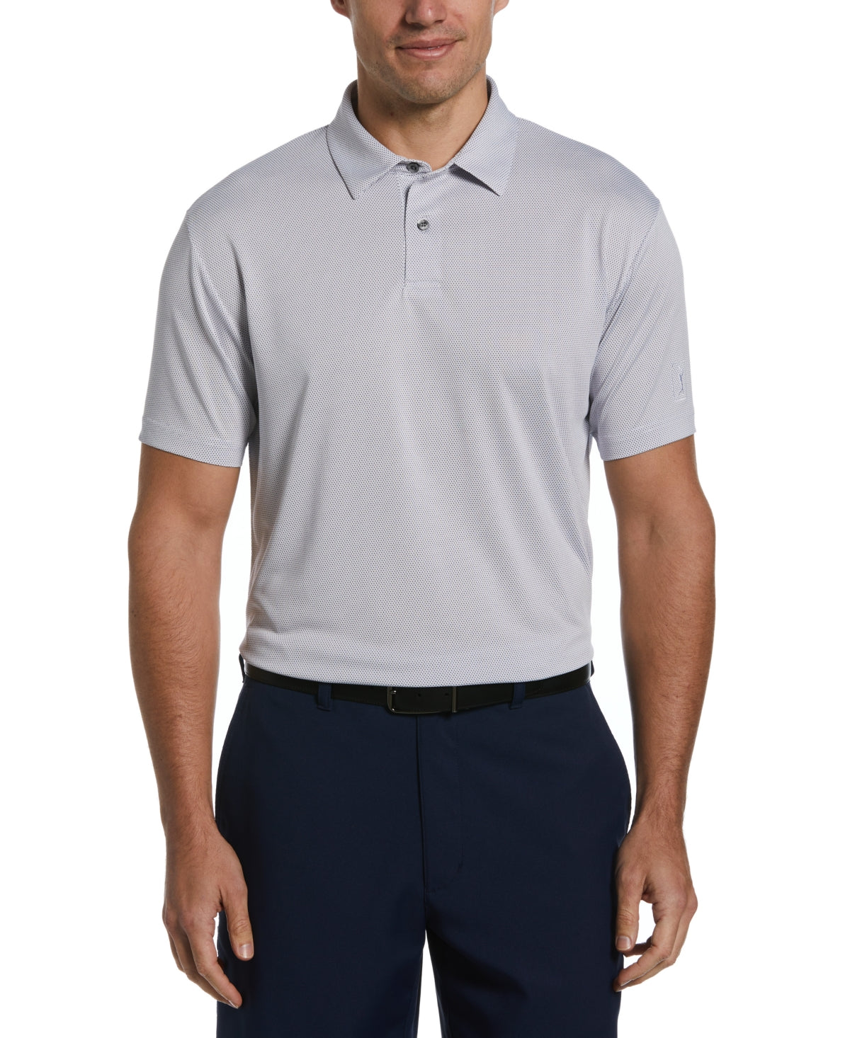 Pga Tour Men Regular fit Short Sleeve Polo Shirt XXL White Birdseye Textured