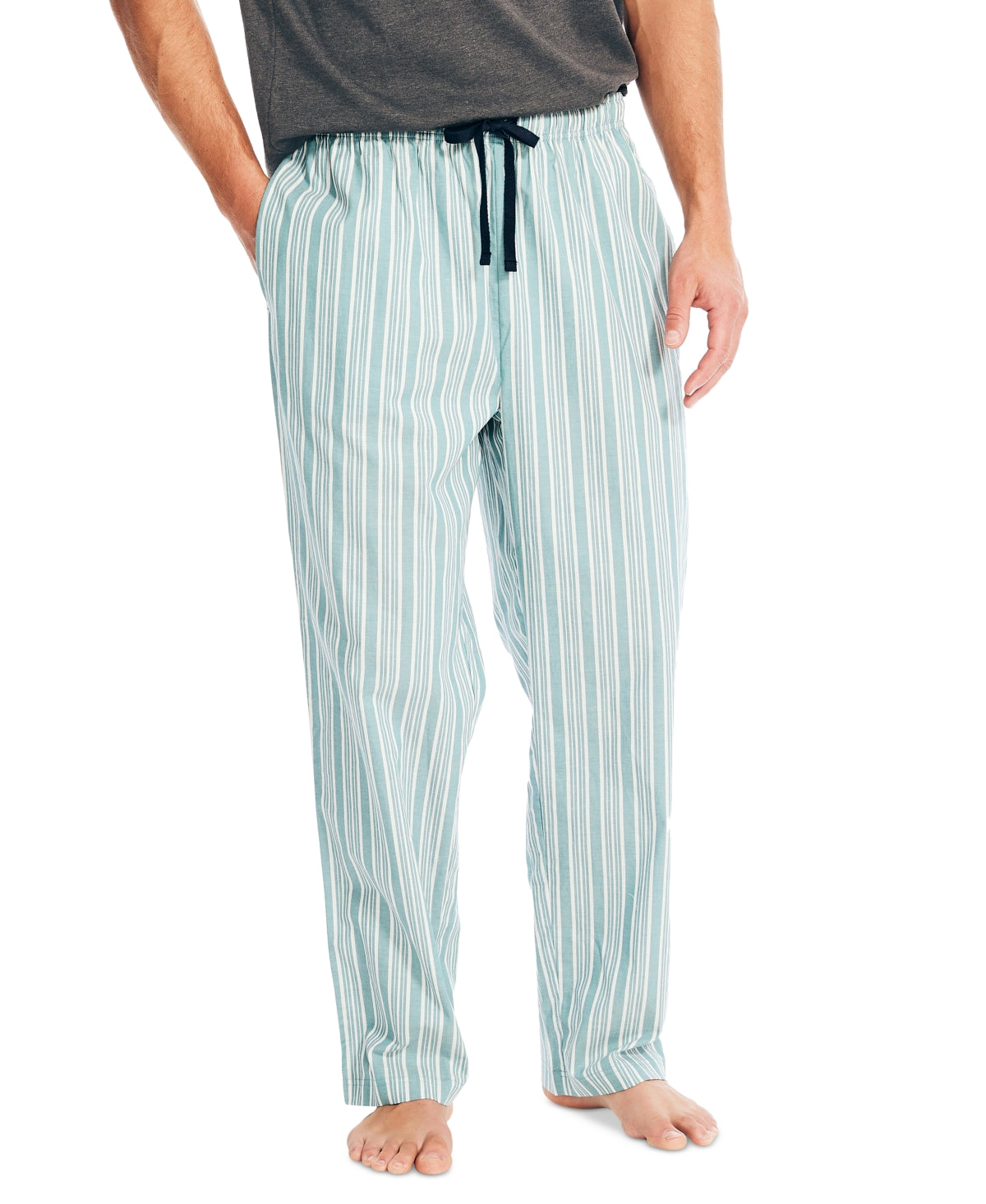 Nautica Men's Classic-Fit Striped Pajama Pants Blue Large