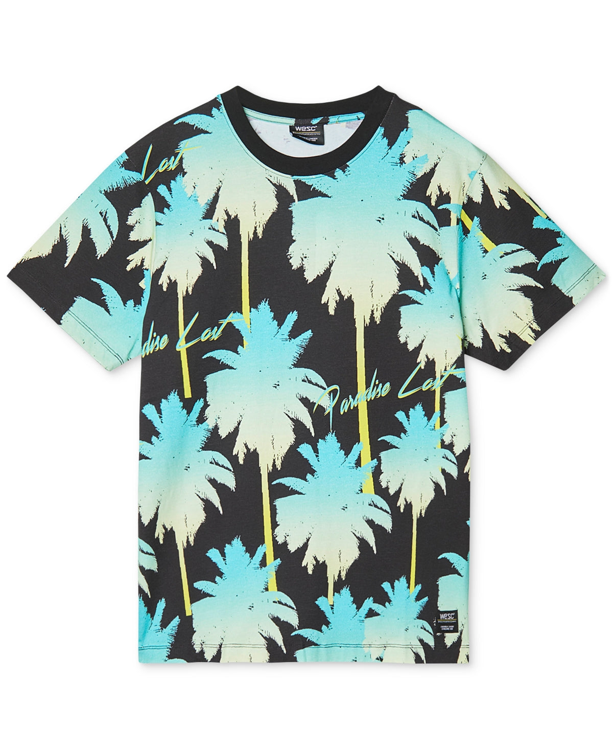 WeSC America Inc Mens Max Paradise Lost Short Sleeve T Shirt Blue Black  XL