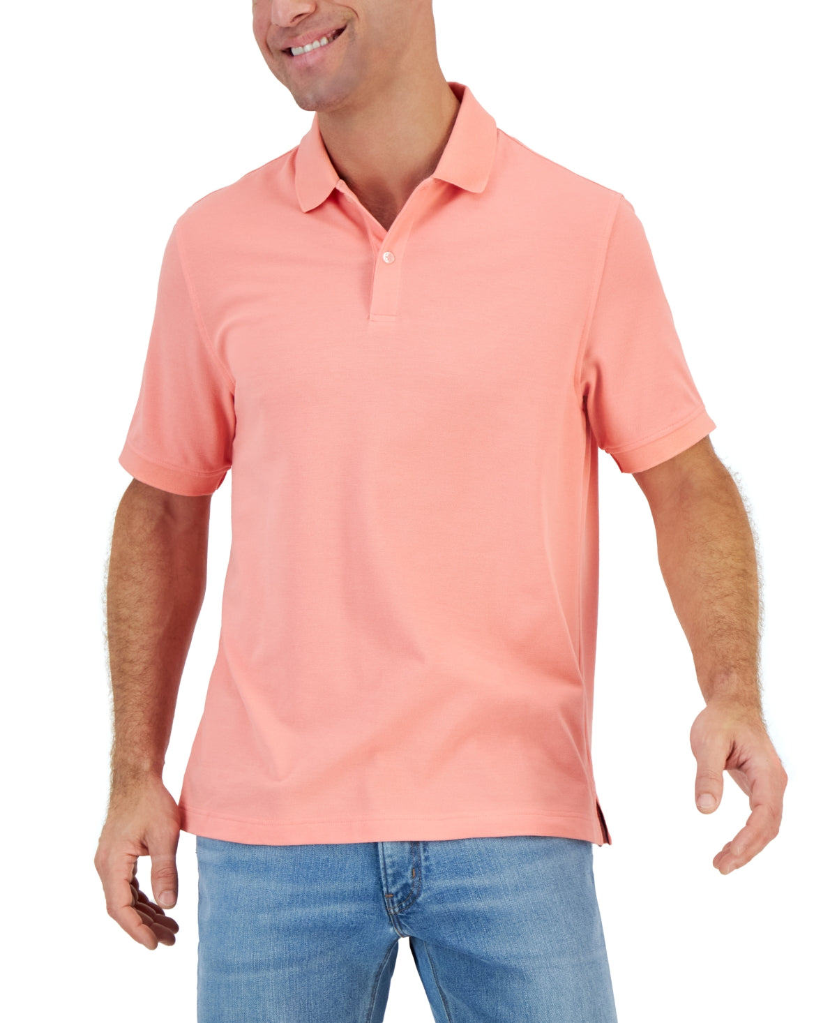 Club Room Men's Classic Fit Polo Coral Medium