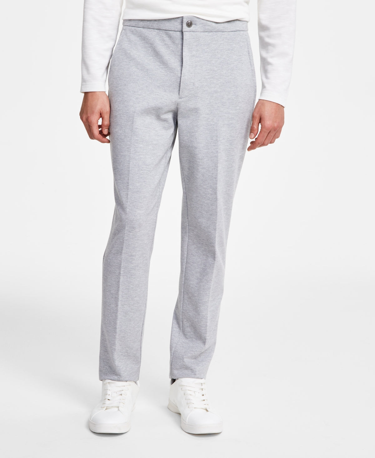 Alfani Men's Modern Knit Suit Dress Pants Grey Heather 30 x 30