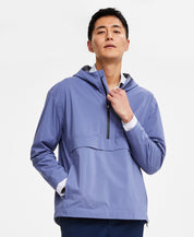 Alfani Mens AlfaTech Popover Half Zip Anorak Jacket Blue Large