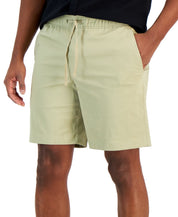 Alfani Mens Drawstring Twill Shorts Beige Medium