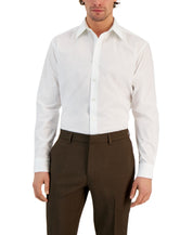 Club Room Mens Regular fit Dress Shirt Medium 15-15.5 Long Sleeve White Solid