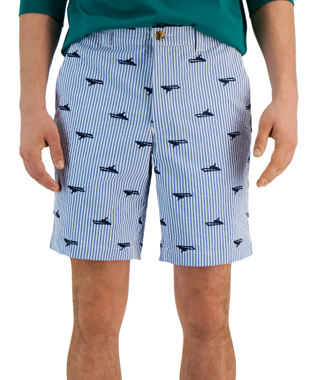 Club Room Mens Fishing Club Classic-Fit Navy Blue Shorts 32 x 32