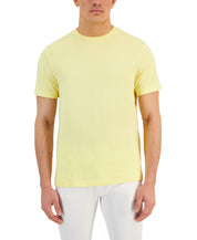 Club Room Men's Solid Crewneck Short Sleeve T Shirt Lemon Ice Medium