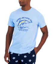 Club Room Men's Connor Lake Classic Fit Short Sleeve T Shirt Pale Ink Blue Large