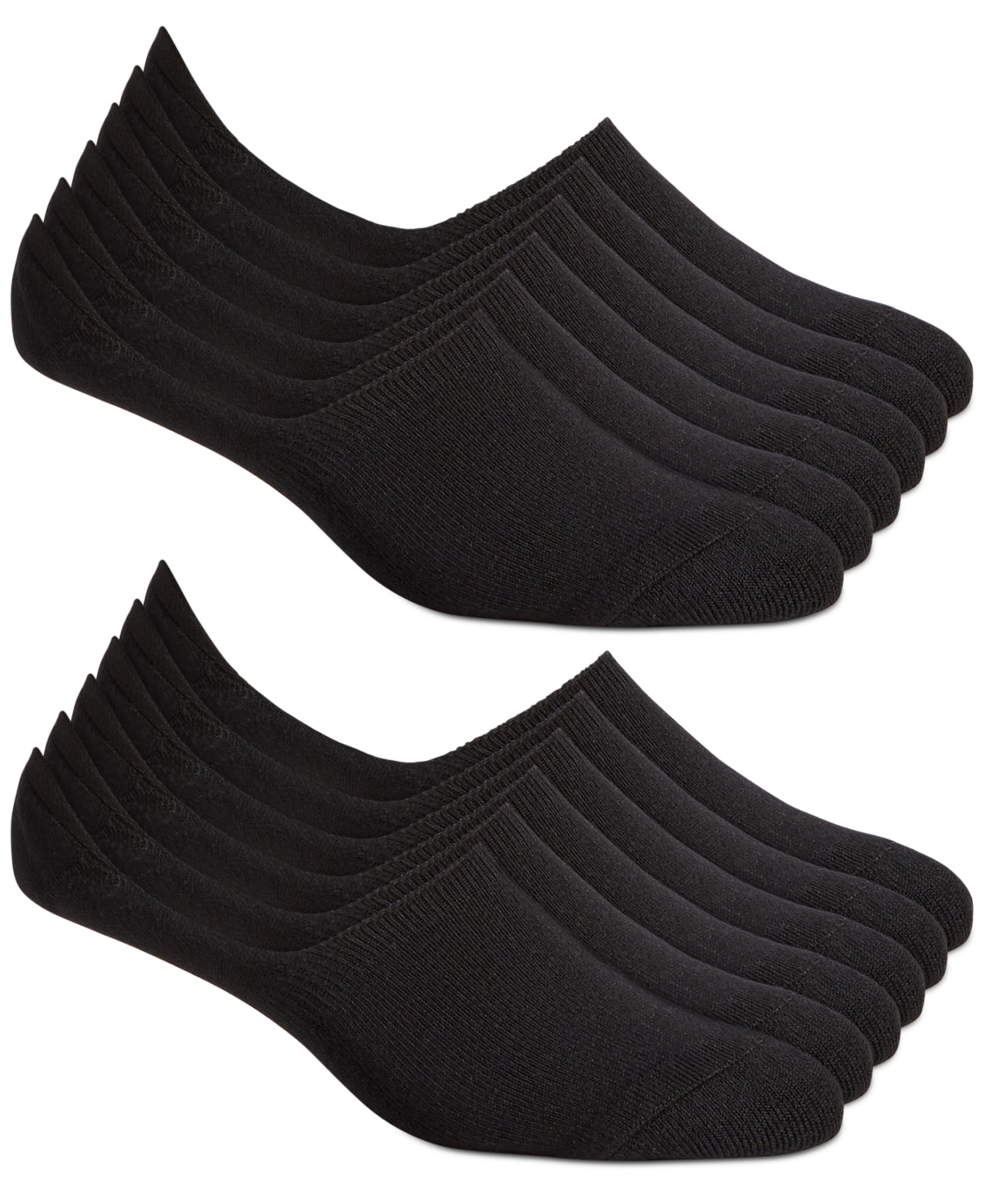 Club Room Mens No Show Socks 12 Pairs Deep Black