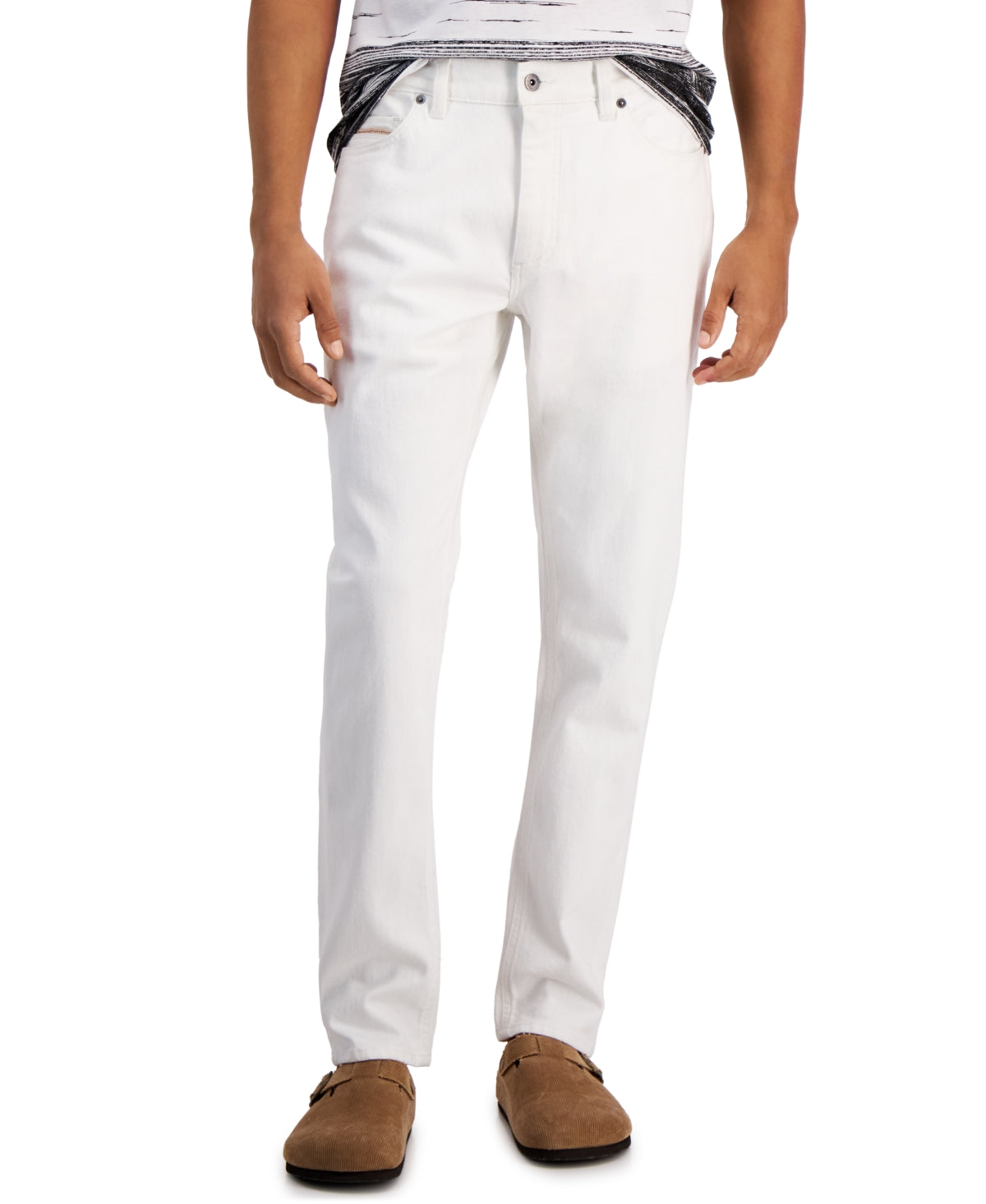 Sun + Stone Men's Vince Athletic Slim Fit Jeans White 34