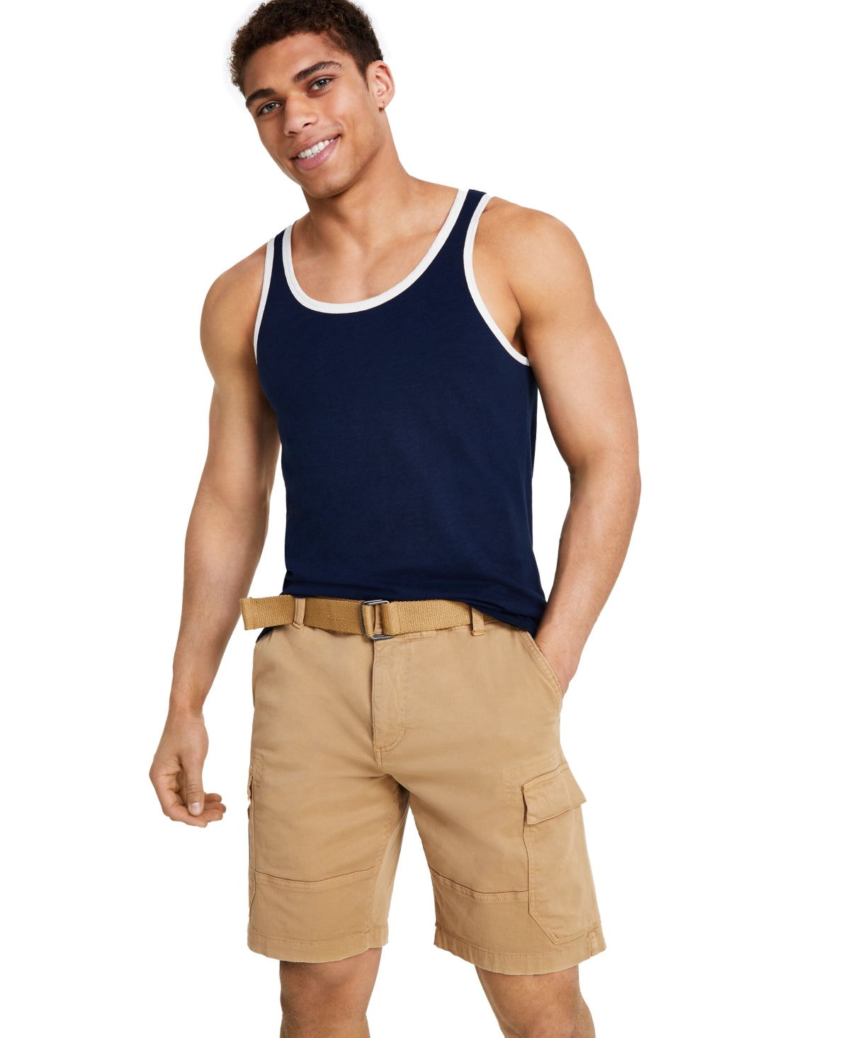 Sun + Stone Men's Cargo Shorts Gold 34
