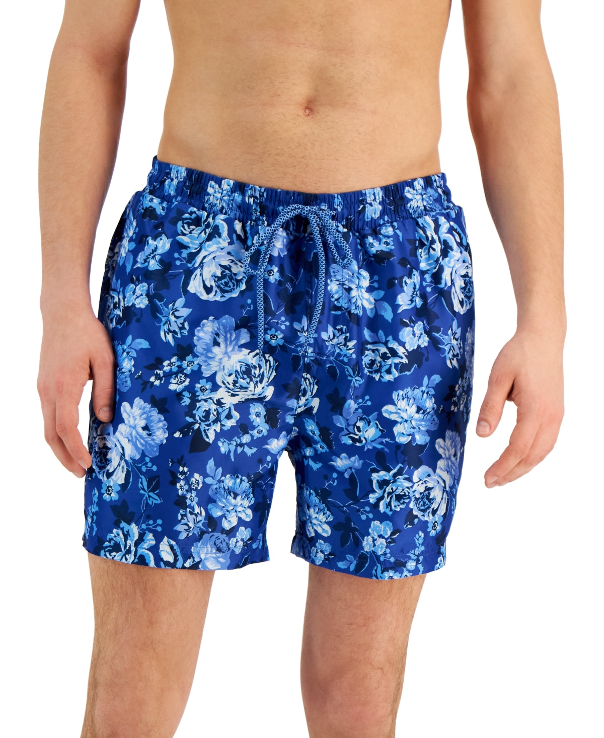 INC INTERNATIONAL CONCEPTS Men's Quick-Dry Roscoe 5" Swim Trunks Blue Small