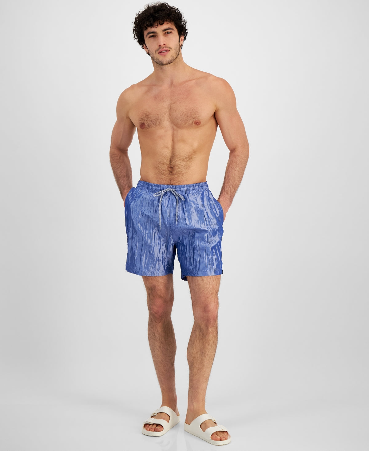 INC INTERNATIONAL CONCEPTS Mens Aisha Garden Volley Swim Shorts Beaucoup Blue XL