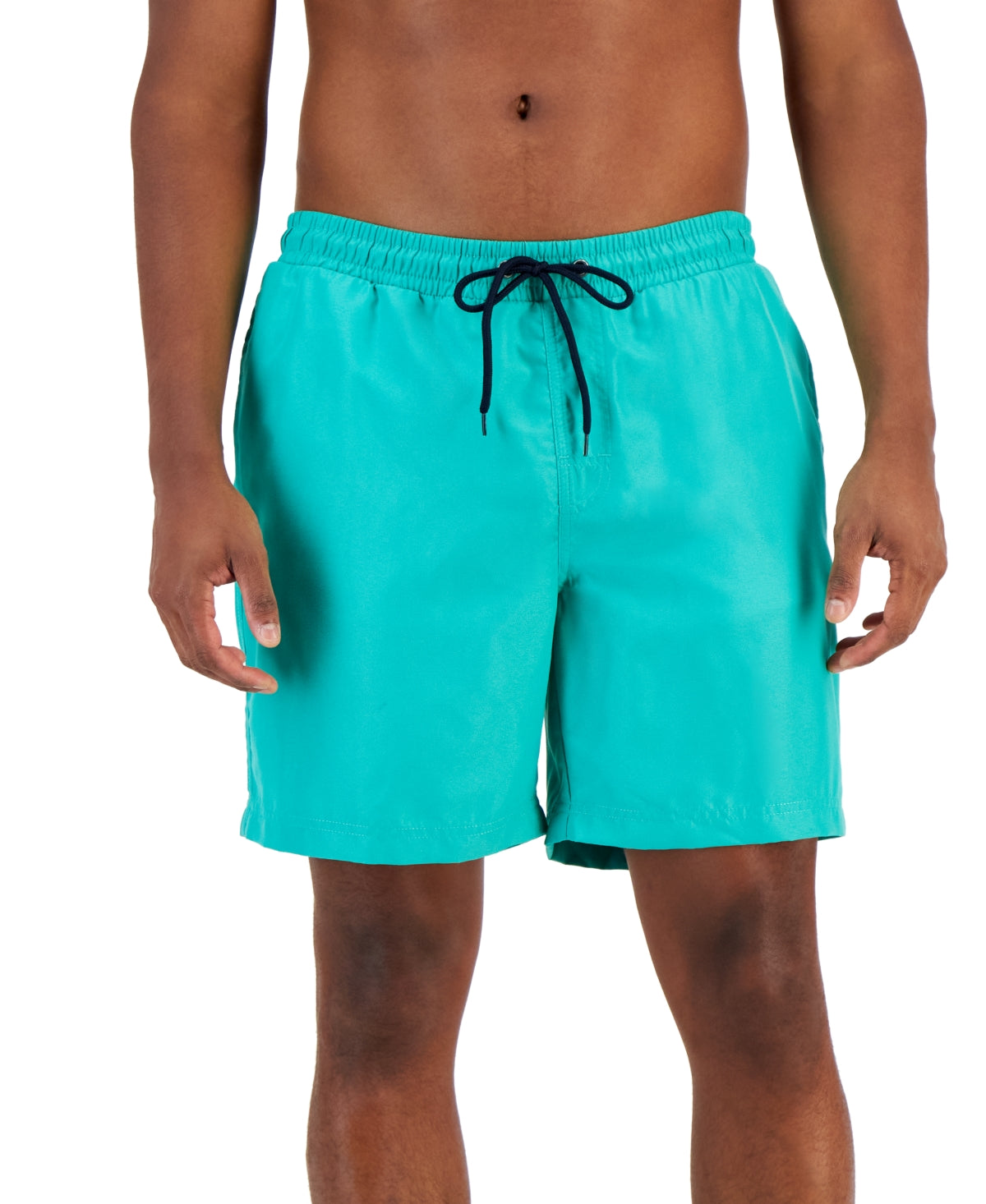 Club Room Men's Quick-Dry Performance Solid 7" Swim Trunks Large Green Mint