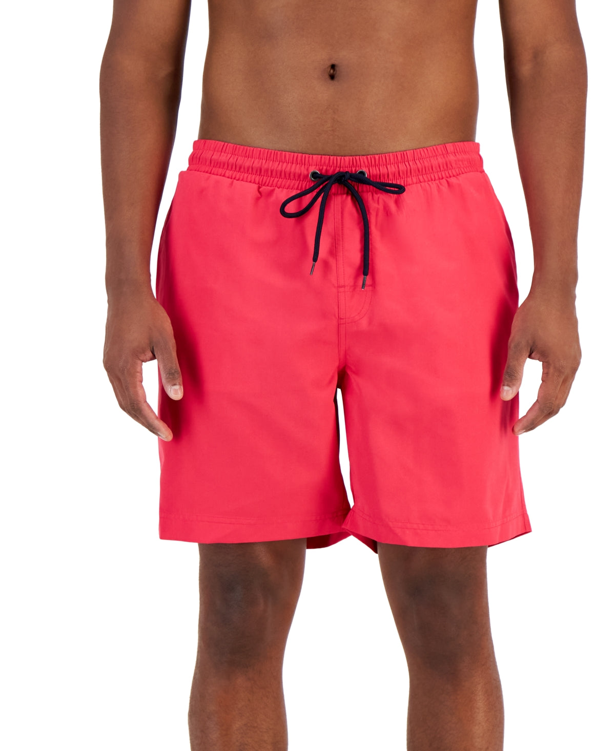 Club Room Men's Quick Dry Solid 7 Inseam Swim Trunks Pink Peacock Large