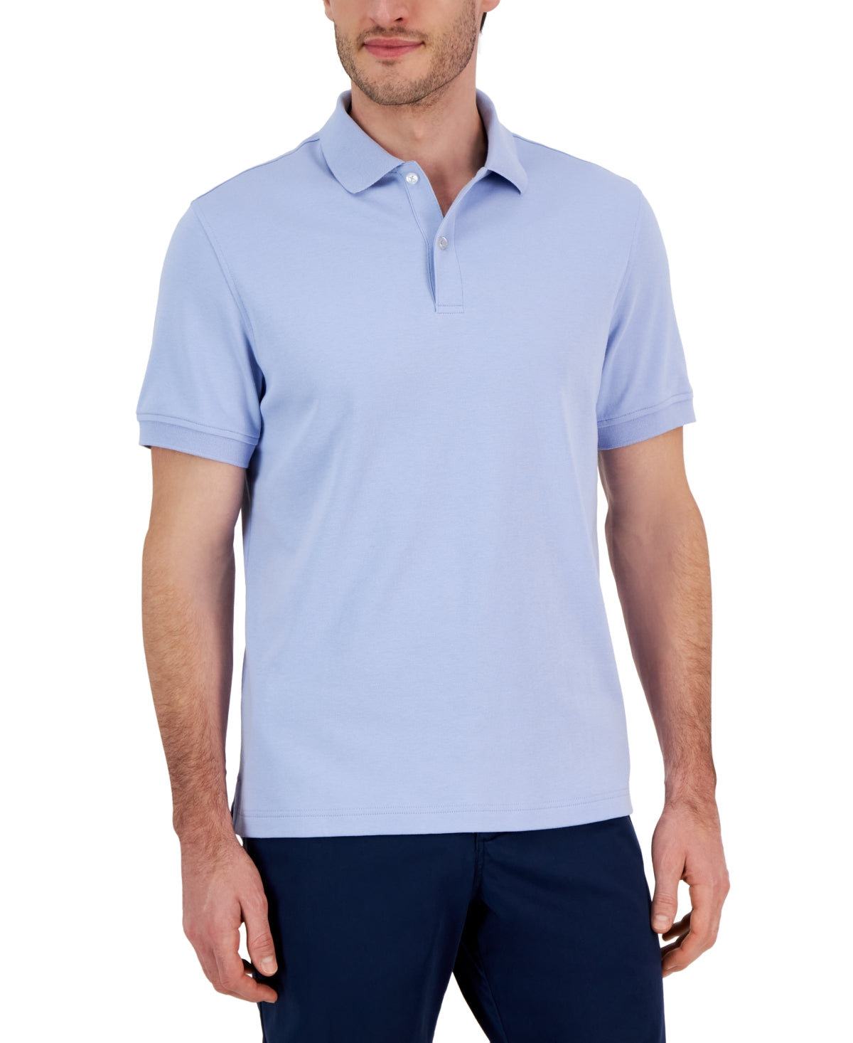 Club Room Mens Short Sleeve Polo Shirt Purple Small