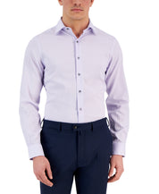 Alfani Mens Slim fit Dress Shirt Medium 15-15.5 34-35 Lavender Purple Solid